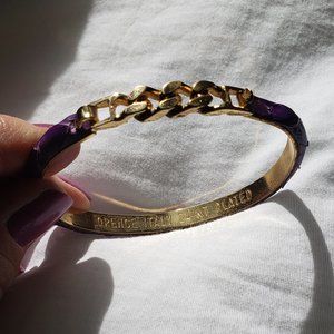 Gucci Purple/Gold Chain Closure Bangle Bracelet